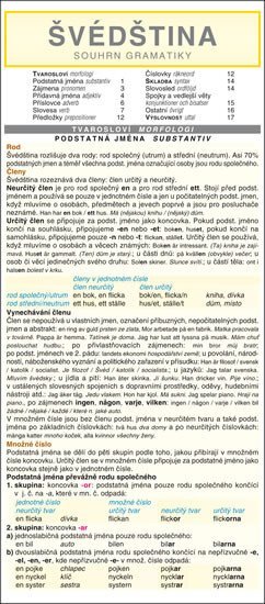 Švédština souhrn gramatiky skládačka
