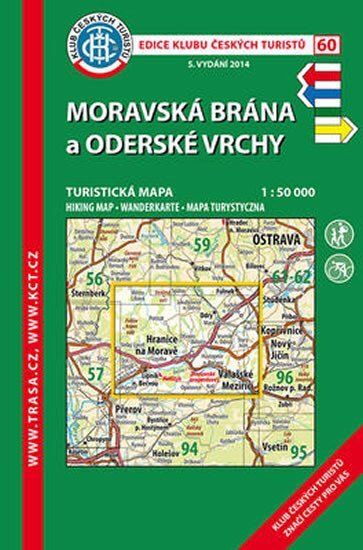 Moravská Brána a Oderské vrchy 1:50 000 KČT 60
