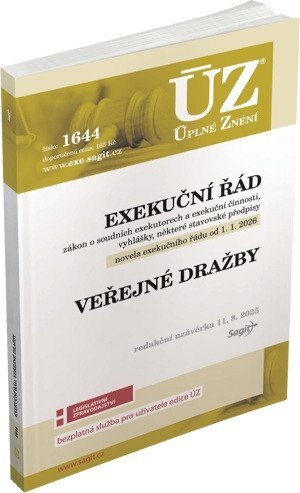 ÚZ 1644 Exekuční řád. Veřejné dražby