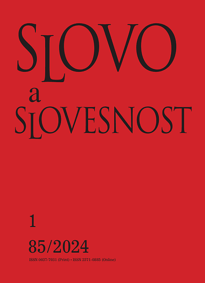 Slovo a slovesnost 1/2024