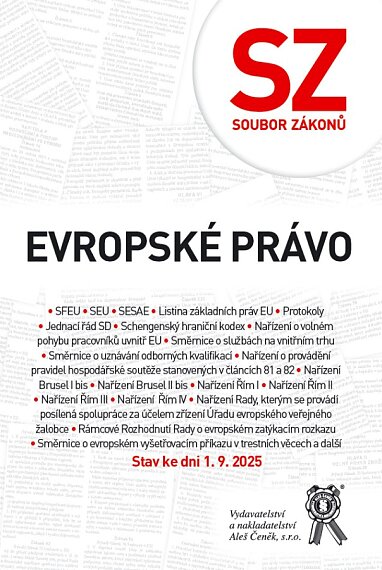 Evropské právo - soubor zákonů (1.9.2025)