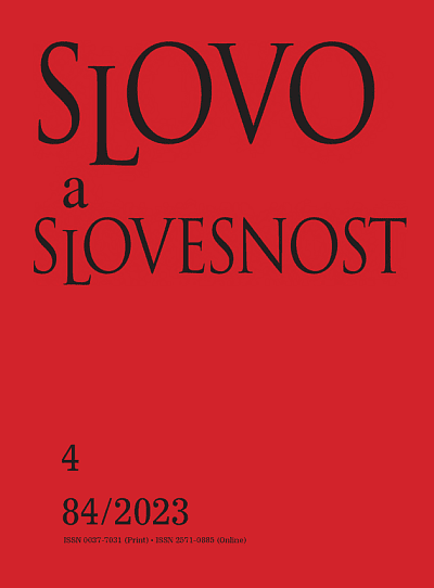 Slovo a slovesnost 4/2023