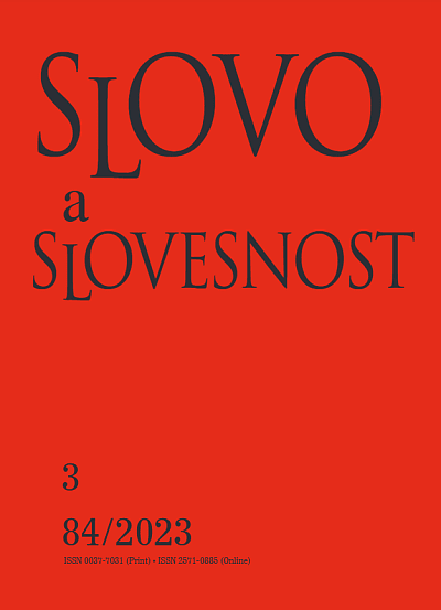 Slovo a slovesnost 3/2023