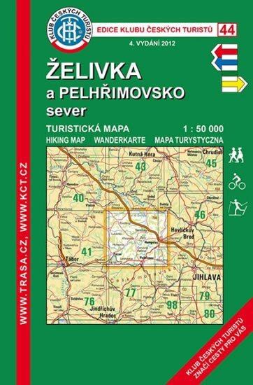 Želivka a Pelhřimovsko sever 1:50 000 KČT 44