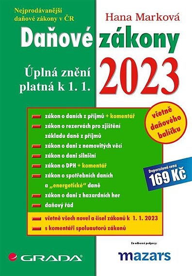 Daňové zákony - úplná znění platná k 1. 1. 2023