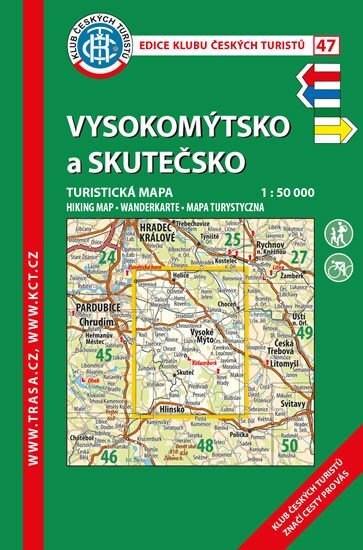 Vysokomýtsko,Skutečsko 1:50 000 7.vydání KČT 47