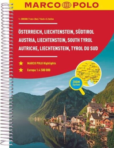 Rakousko,Liechtenstein-atlas sešit 1:200 000