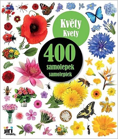 400 samolepek Květiny