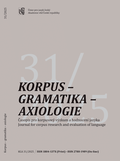 Korpus - gramatika -  axiologie 31/2025