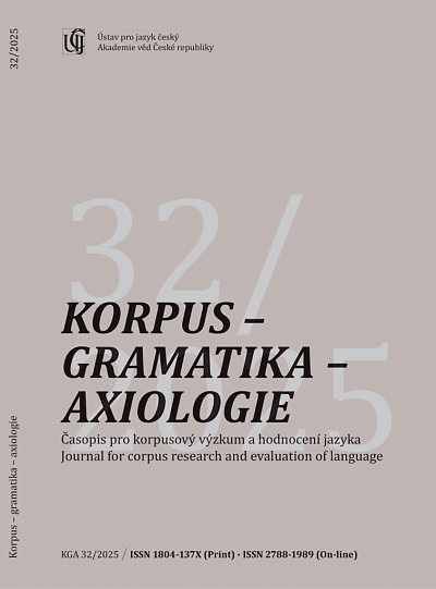 Korpus - gramatika -  axiologie 32/2025