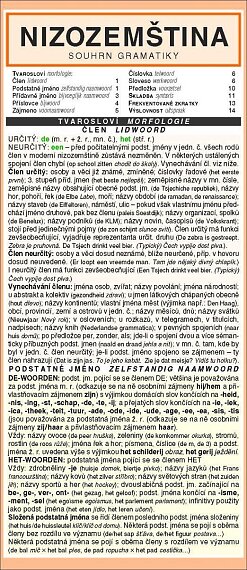 Nizozemština Souhrn gramatiky