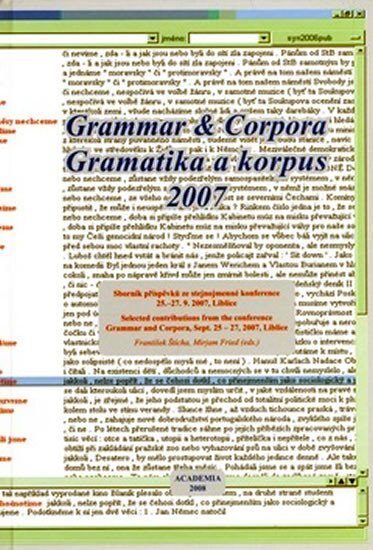 Gramatika a korpus 2007