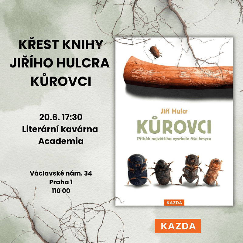 Křest knihy Jiřího Hulcra Kůrovci