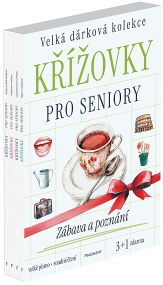 Křížovky pro seniory - Velká dárková kolekce (4 knihy v krabici )