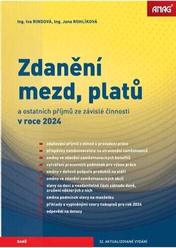 Zdanění mezd, platů a ostatních příjmů ze závislé činnosti 2024
