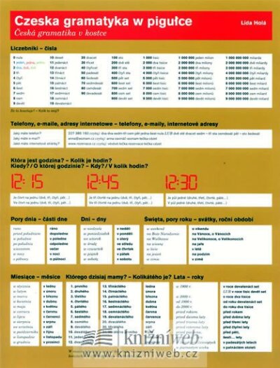 Česká gramatika v kostce Czeska gramatyka w pigulce - polsky