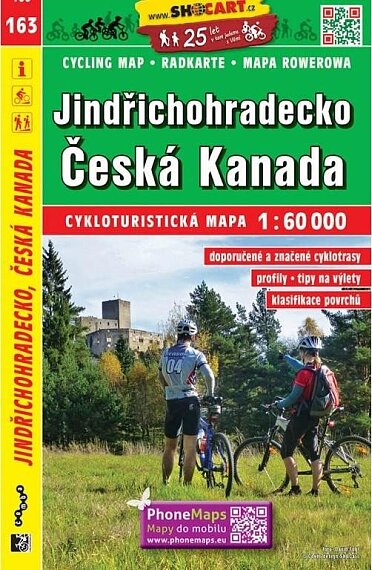 Jindřichohradecko Česká Kanada 1:60 000 cyklo 163