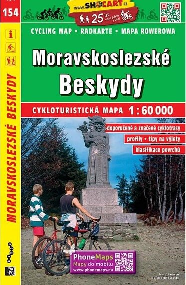 Moravskoslezské Beskydy 1:60 000 cyklomapa