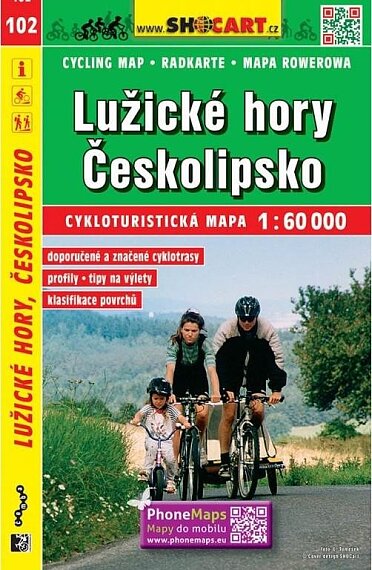 Lužické Hory,Českolipsko 1:60 000 cyklo 102