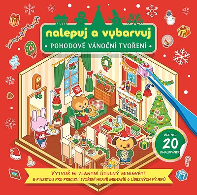 Pohodové vánoční tvoření Nalepuj a vybarvuj
