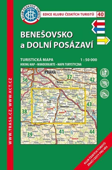 Benešovsko a Dolní Posázaví 1:50 000 KČT 40