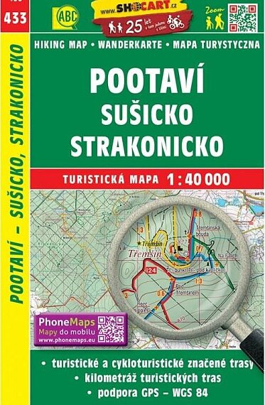Pootaví, Sušicko, Strakonicko 1: 40 000 turistická mapa