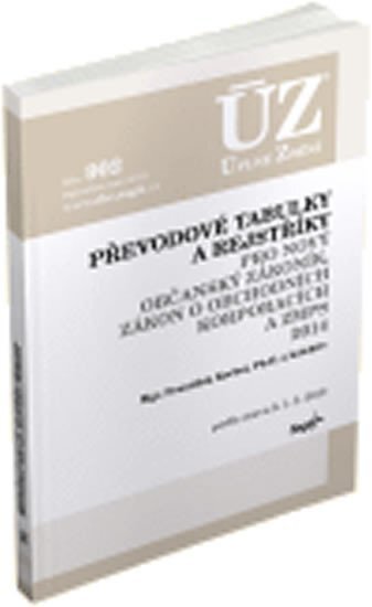 ÚZ 902 Převodové tabulky a rejstříky pro nový Občanský zákoník
