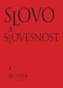 Slovo a slovesnost 4/2024