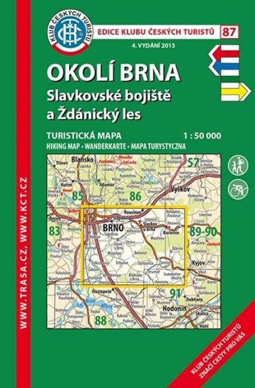Okolí Brna Slavkovské bojiště a Ždánický les 1:50 000